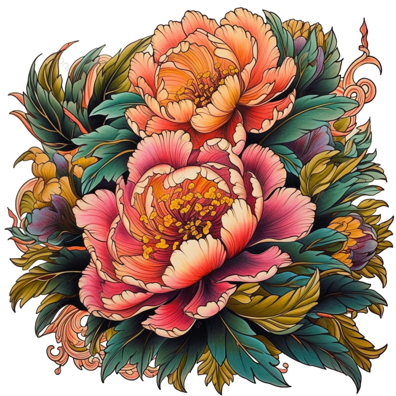 鲜花背景图片,鲜花边框元素,PNG,免抠素材